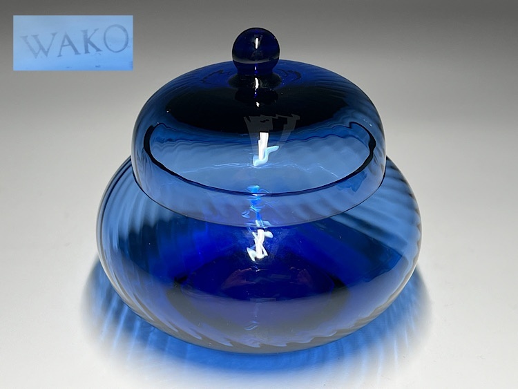 【瑞】和光 WAKO ガラス 蓋物 の画像1