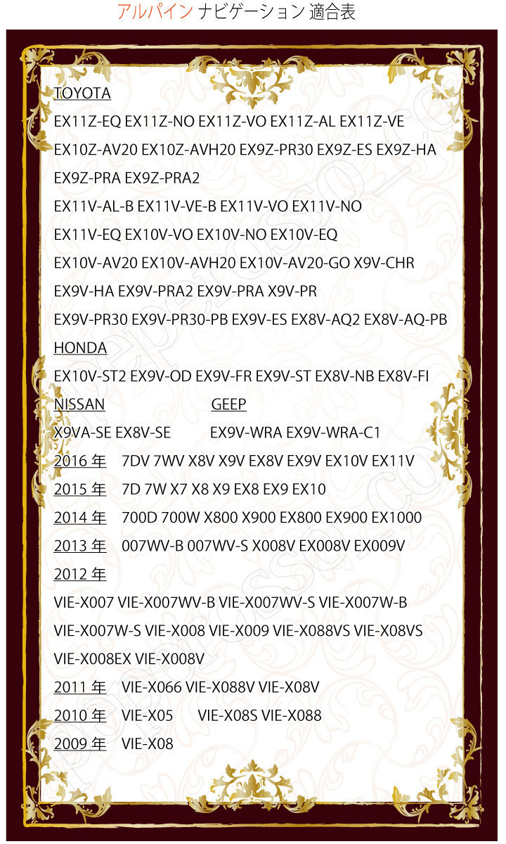 BC3【 アルパイン バックカメラ 変換 接続 アダプター】 VIE-X08VS VIE-X008EX VIE-X008V ナビ リバース連動 市販 汎用 カメラ 取り付けの画像5