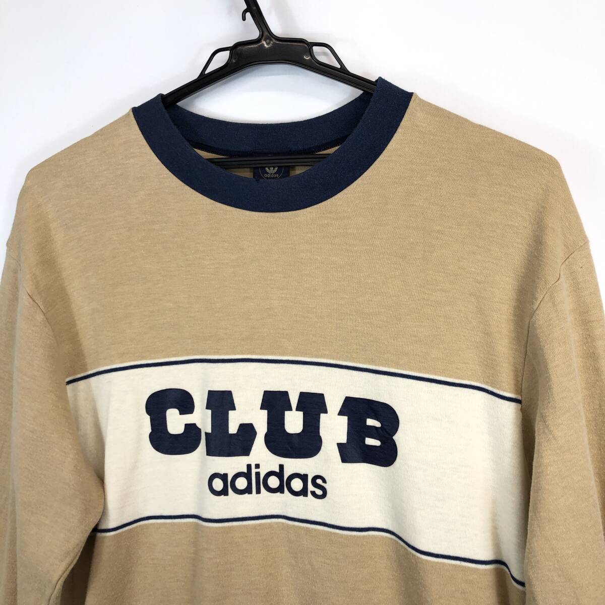 80s 70s クラブ アディダス CLUB ADIDAS 長袖Tシャツ Oサイズ 177cm ACB-231