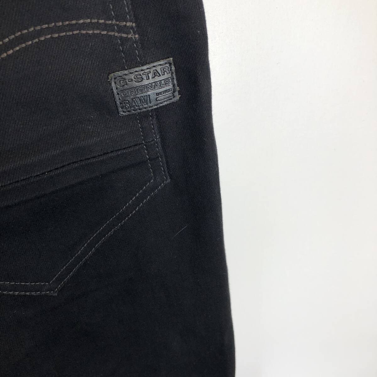 G-STAR RAW ジースターロウ ブラックデニムパンツ スーパースリム ストレッチ 30表記 D-STAQ 3D SUPER SLIM