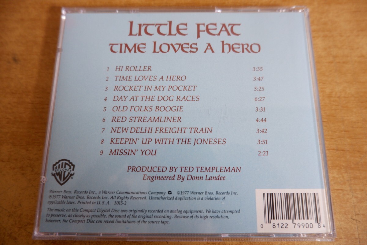 CDk-6611 LITTLE FEAT / TIME LOVES A HERO_画像2