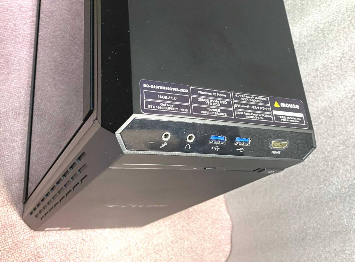 ゲーミングパソコン Core-i7 10700K 16GB SSD256GB HDD1TB ゲーミングパソコン Core-i7 10700K 16GB SSD256GB HDD1TB