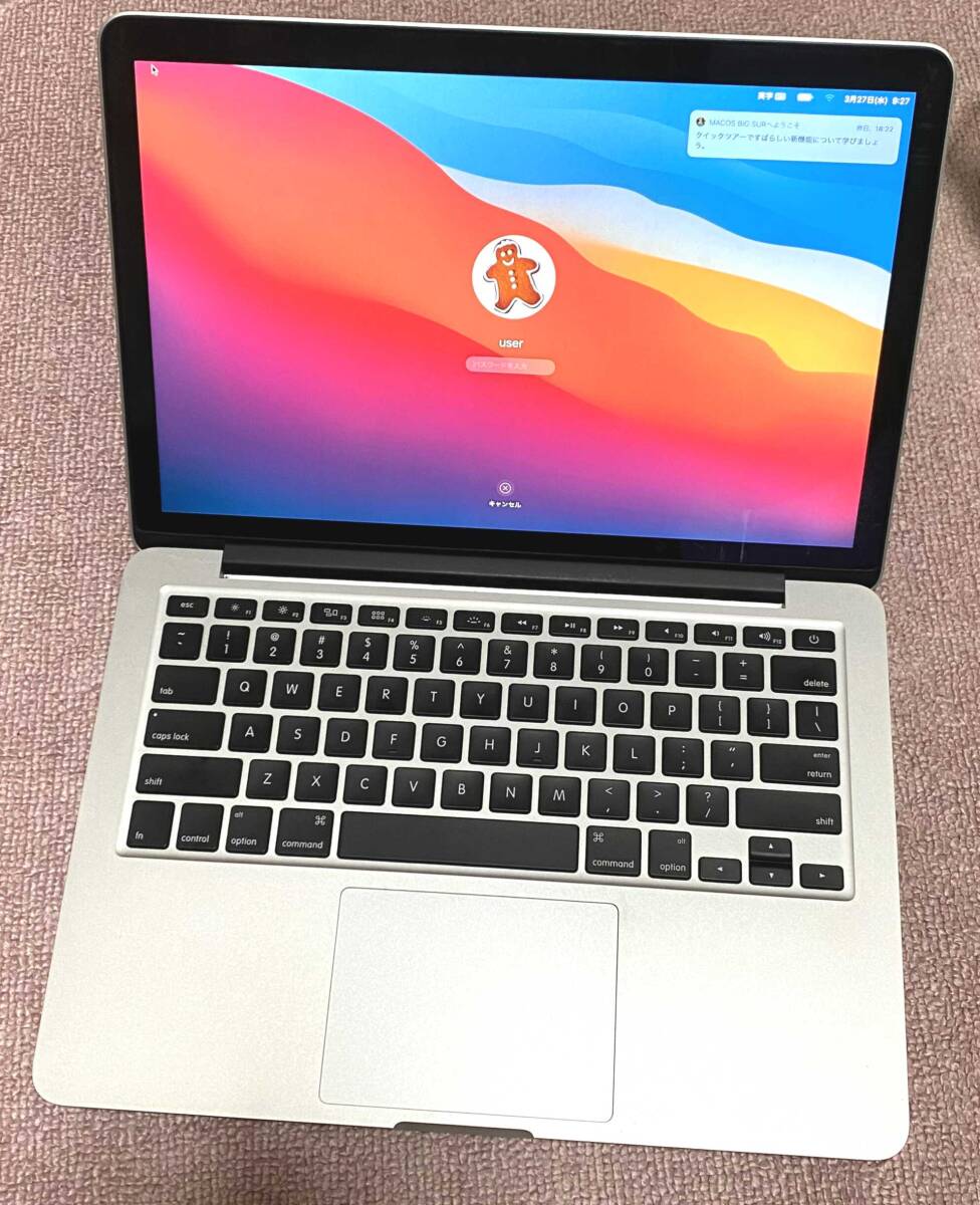 【快速SSD】MacbookPro RETINA Mid2014 Core-i5 8GB OS11.7.10「BigSur」バッテリー長持ち テレワーク対応_画像1