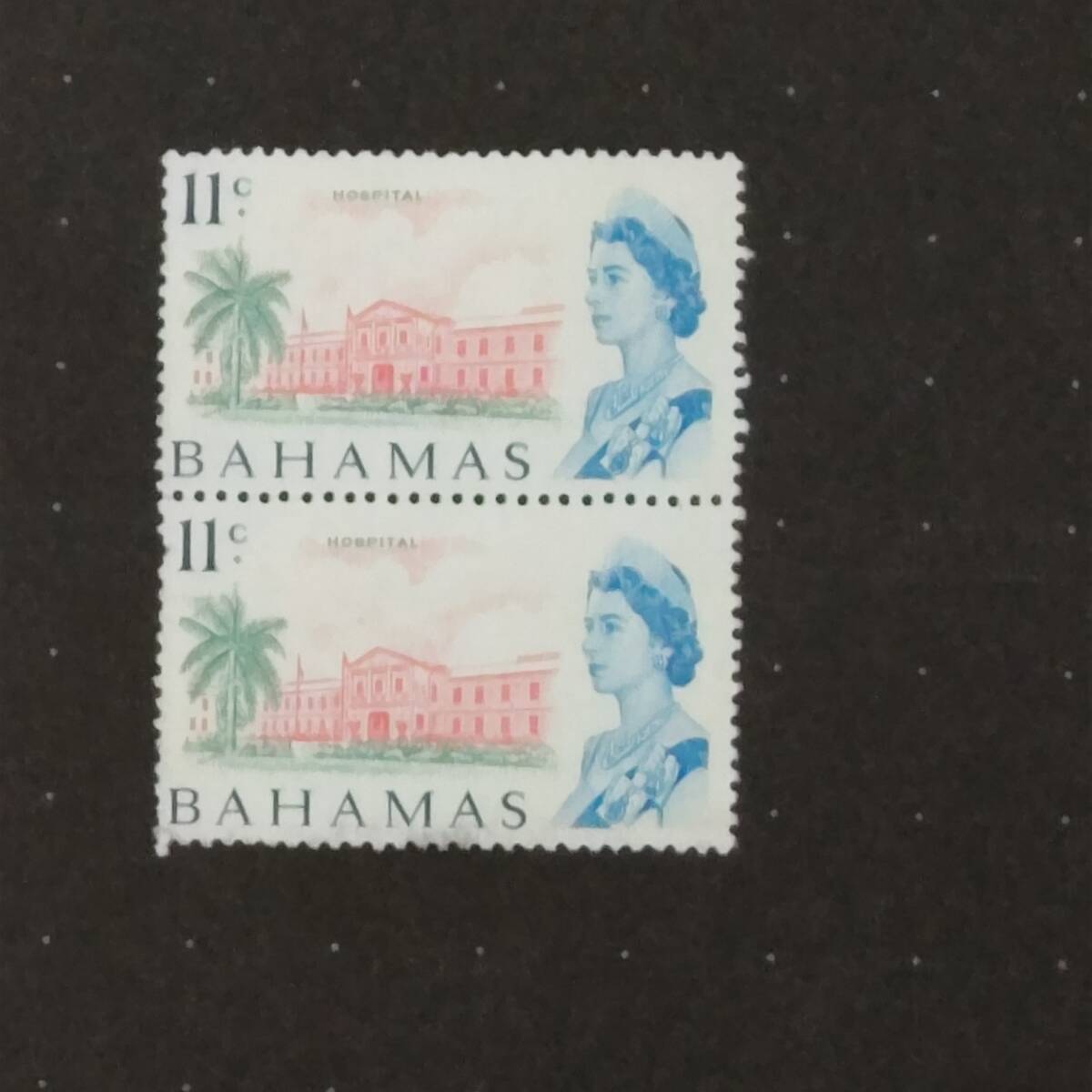 未使用切手　イギリス・エリザベス女王　2枚セット（バハマ）_画像1