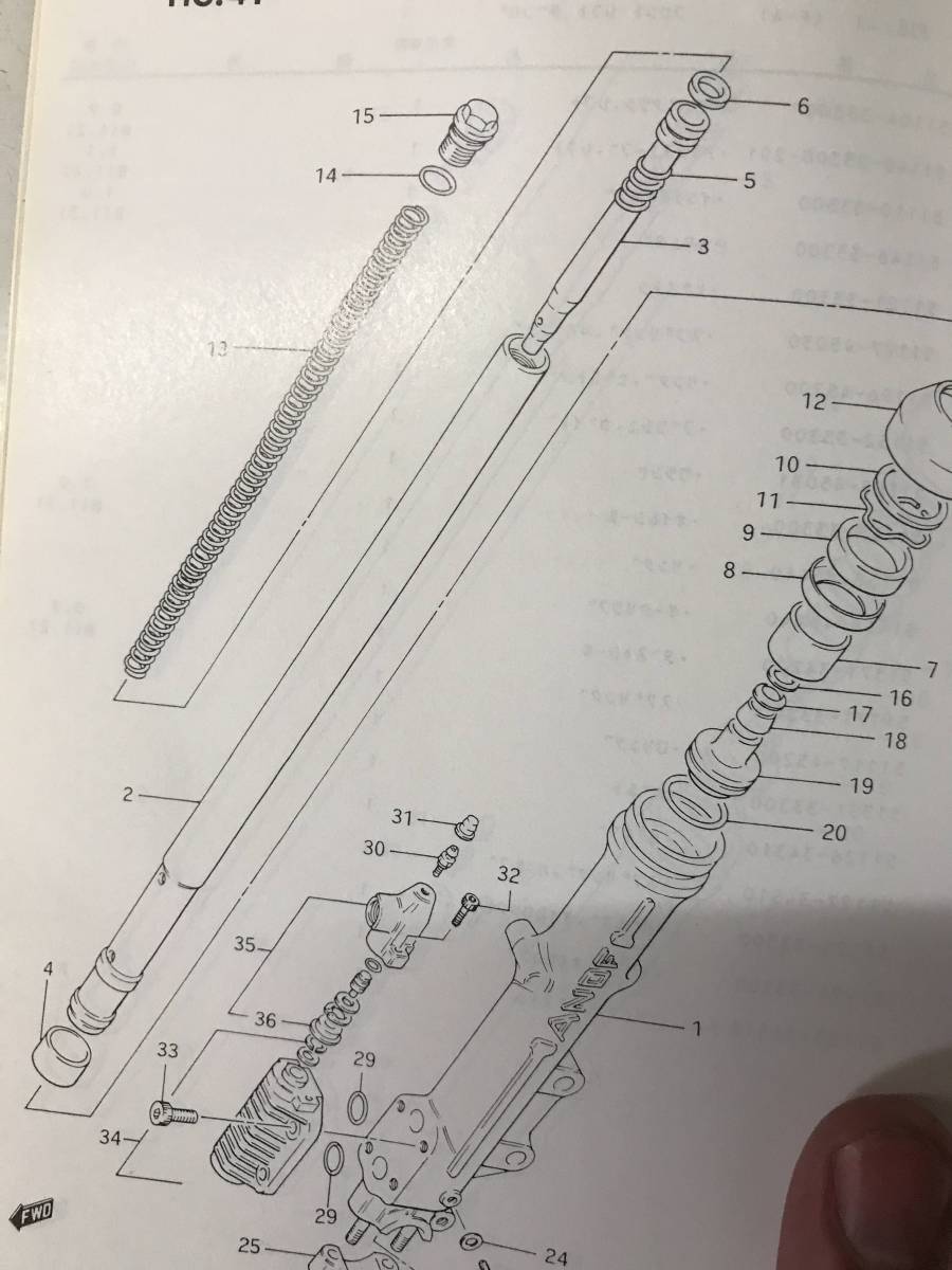 GSX400FS 35パイ 旧 GS フロントフォークメタル　純正　当時　全国送料370円_画像3