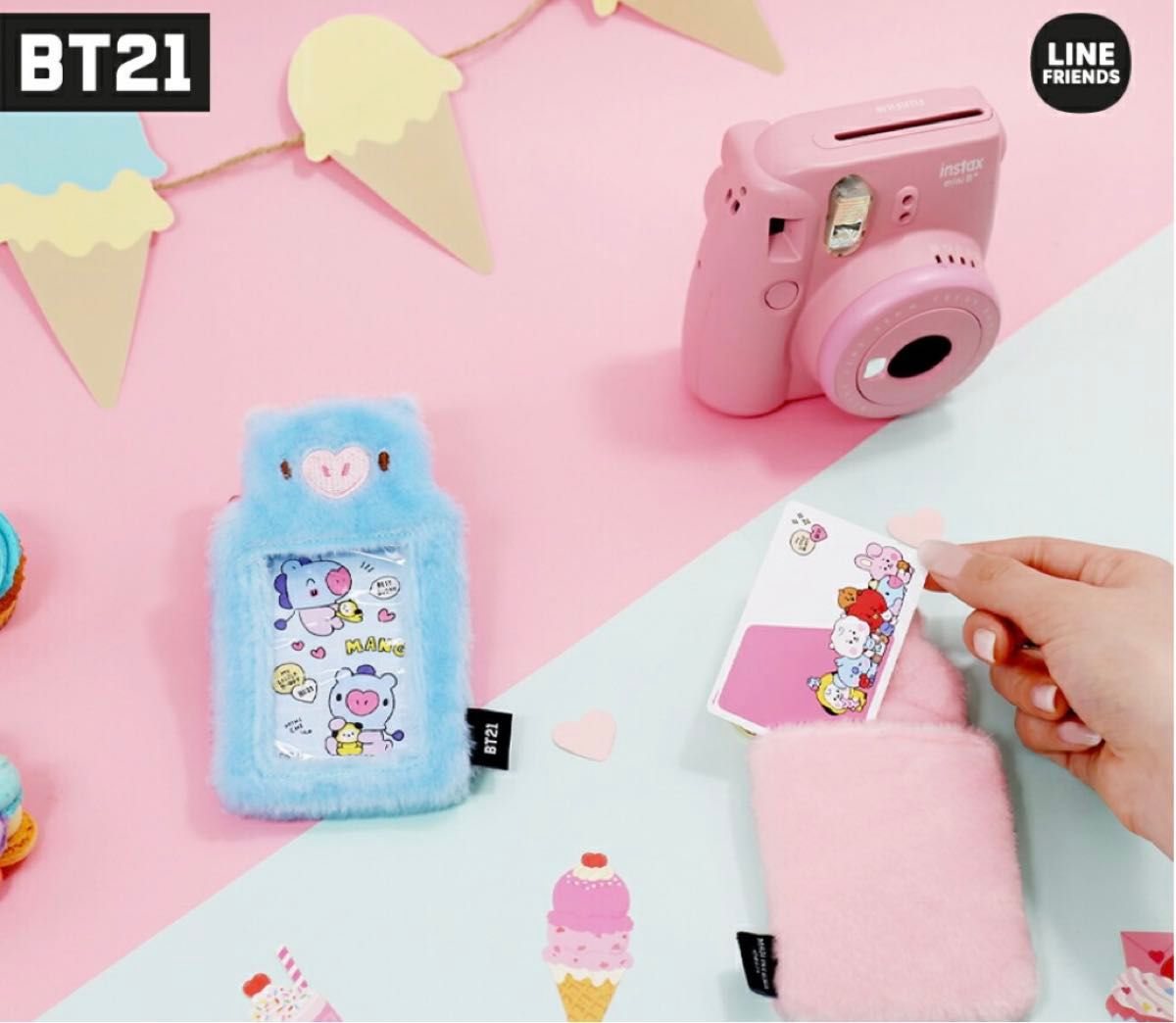 BT21フォトカードキーホルダー ver 2もこもこ　RJ