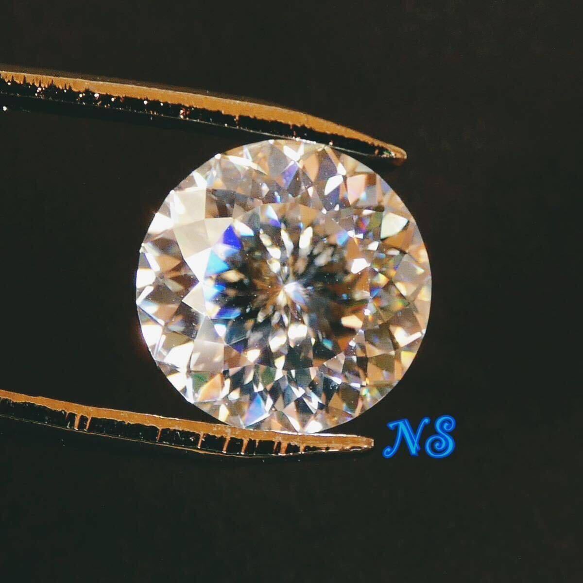 モアサナイト　ルース　裸石　ポルトガルカット　ロシアンカット　百花カット　5ct 11mm 5カラット　ダイヤモンド　リング　ネックレス_画像2