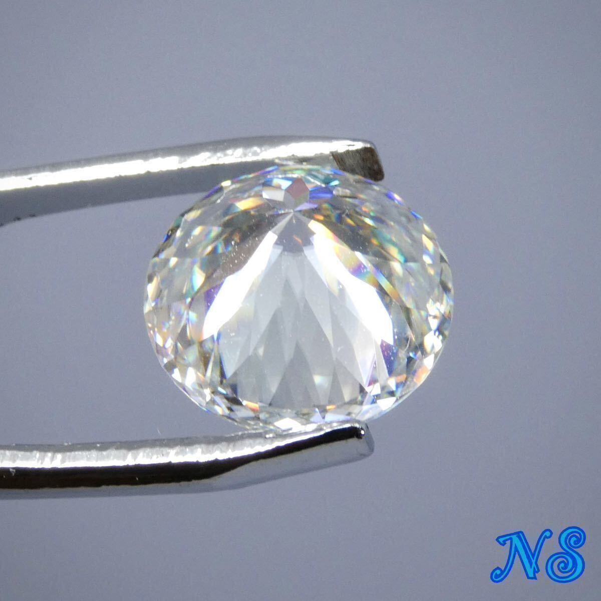 モアサナイト　ルース　裸石　ポルトガルカット　ロシアンカット　百花カット　5ct 11mm 5カラット　ダイヤモンド　リング　ネックレス_画像5