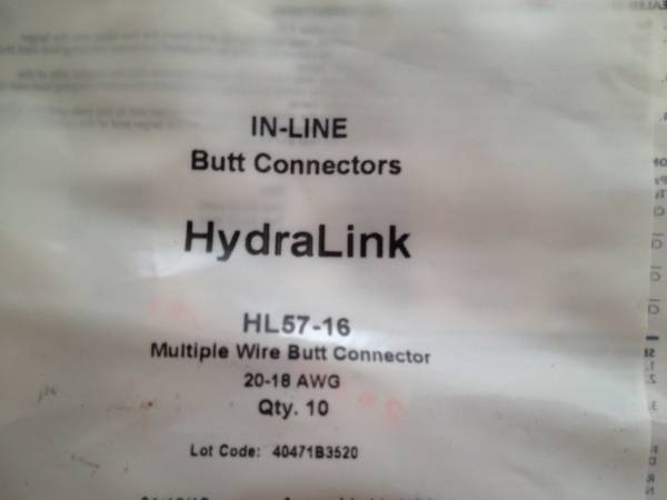 《HL57-16》MultiLink防水圧着スリーブ 5個 20-16AWG サイズ違い圧着端子 配線まとめ 二股_画像2