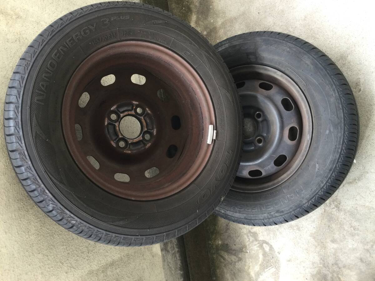 165/70R13サマータイヤ、ホイール4本セット手渡しのみ(長野市)_画像3