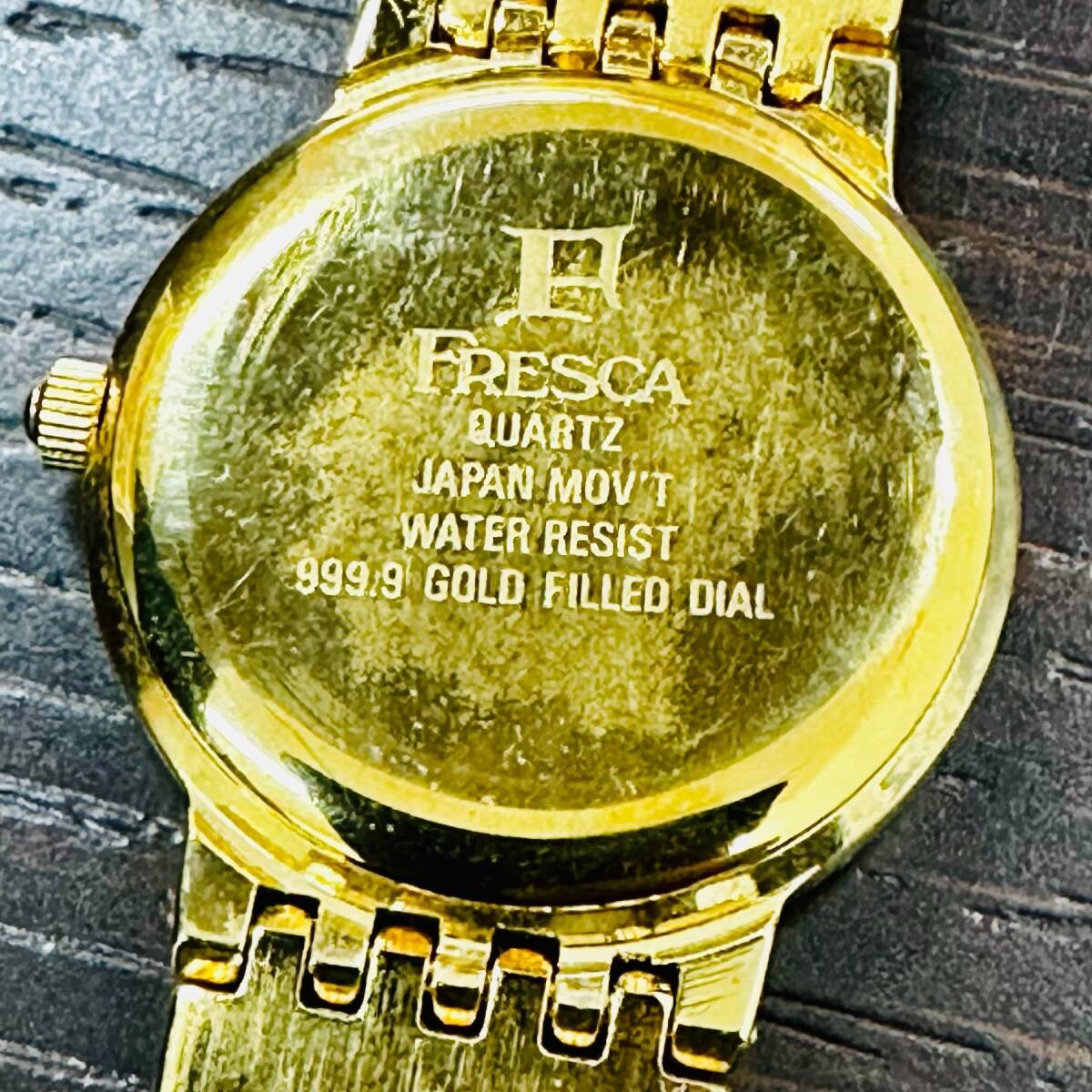 ＃1881【中古品】 FRESCA フレスカ 腕時計 999.9 FINE GOLD クオーツ レディース ケース無し 現状品_画像6