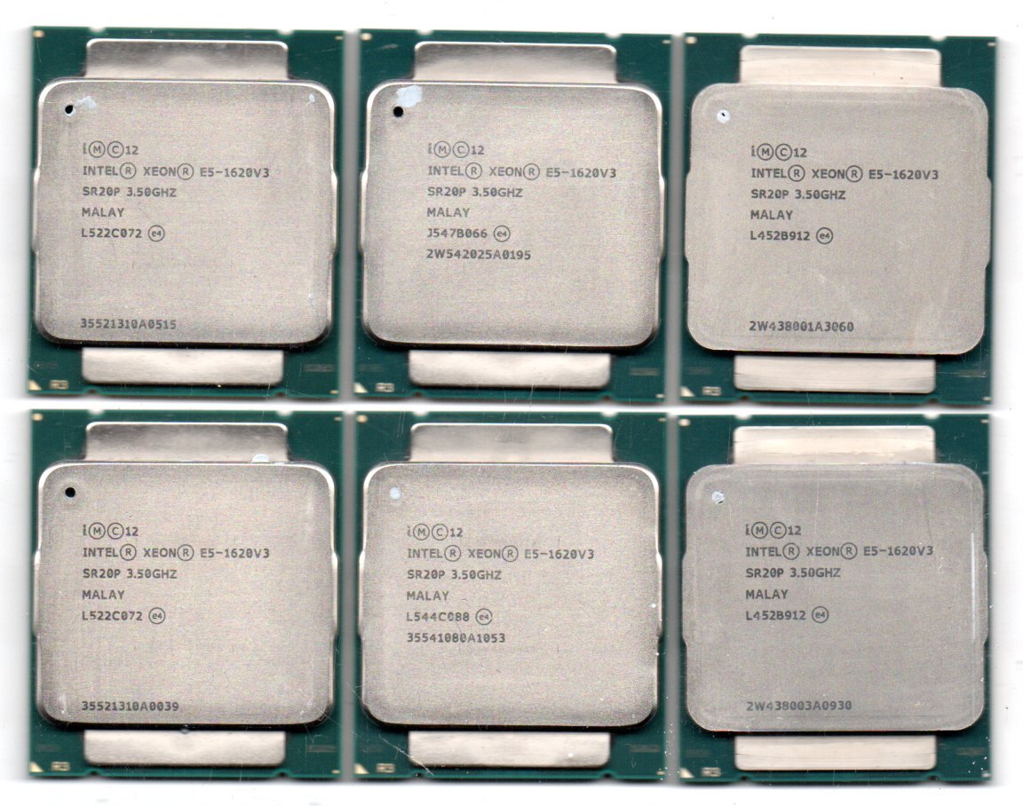 Intel ★ XEON E5-1620V3 6個セット ★ 3.50GHz (3.60GHz)／10MB／0GT/s 4コア ★ ソケットFCLGA2011 ★の画像1