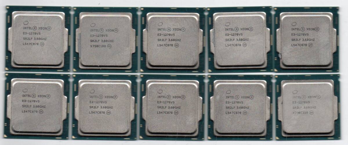 Intel ★ XEON　E3-1270V5　10個セット ★ 3.60GHz (4.00GHz)／8MB／8GT/s　4コア ★ ソケットFCLGA1151 ★_画像1