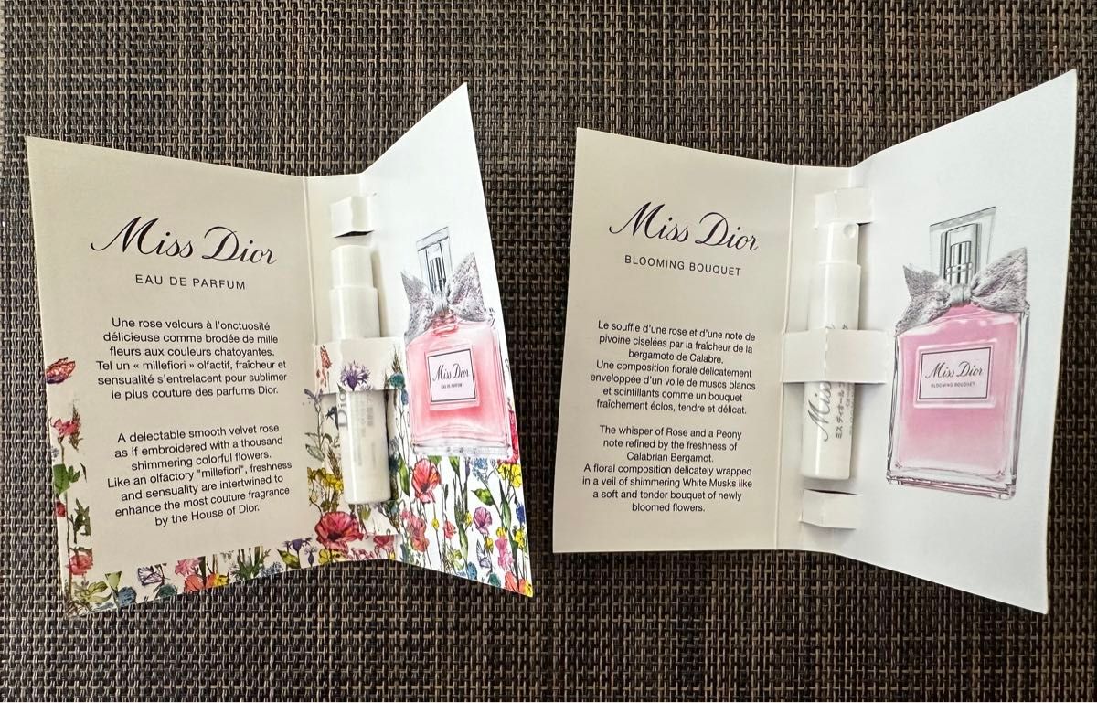 Miss Dior 香水 サンプル 1ml 2個セット ミスディオール  オードゥパルファン ブルーミングブーケ オードゥトワレ