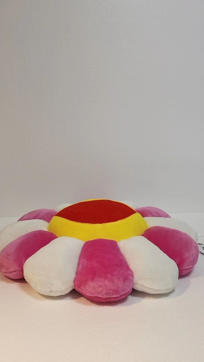 村上隆 kaikaikiki レインボー フラワー クッション お花 pink 60㎝の画像3