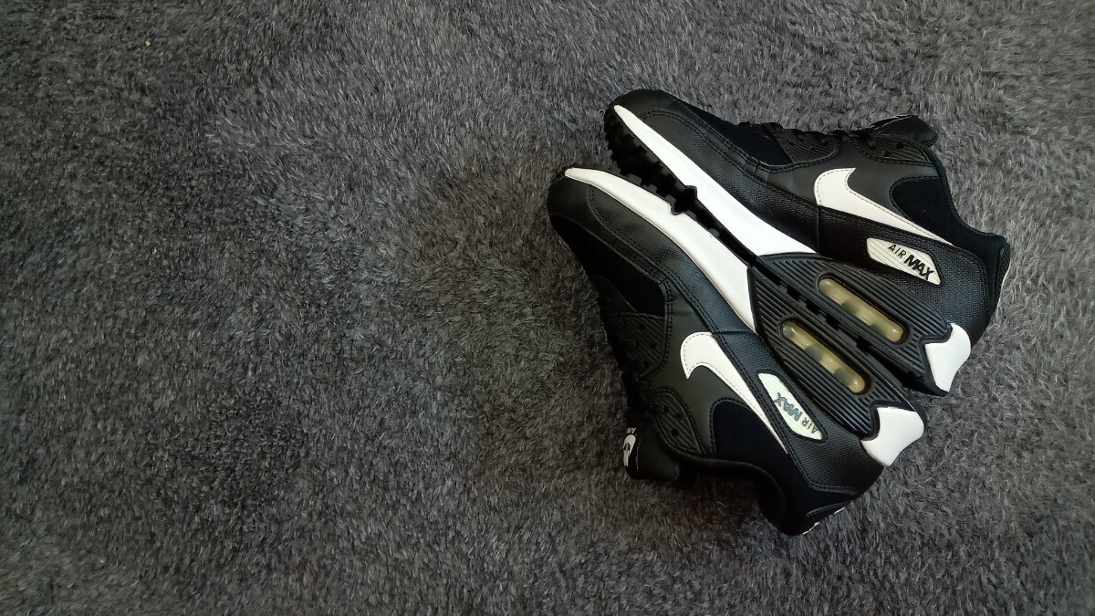 1S【特価/Used/入手困難】NIKE W AIR MAX 90 BLACK/WHITE/Jordan sb force atmos AIRMAX dunk acg supreme 1 2 4 95 97 90 _画像8