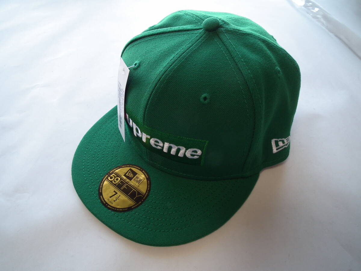 新品 Supreme No Comp Box Logo New Era Green 7-1/2 59.6㎝ ボックス ロゴ ニューエラ シュプリーム キャップの画像1