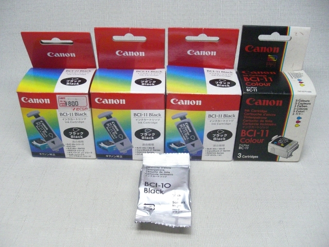 Canon インクカートリッジ BCI-10 Black 1個 / BCI-11 Black 9個 / BCI-11 Colour 3個　ジャンク品_画像1