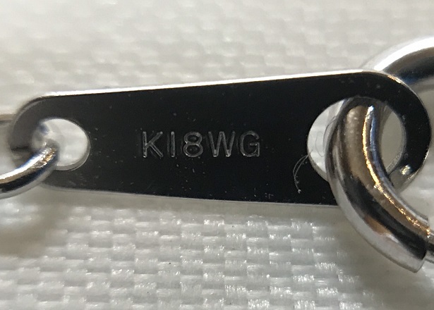 K18 WG　2.0g　ダイヤ 0.06ct　ハイヒール ペンダント　ネックレス_画像5