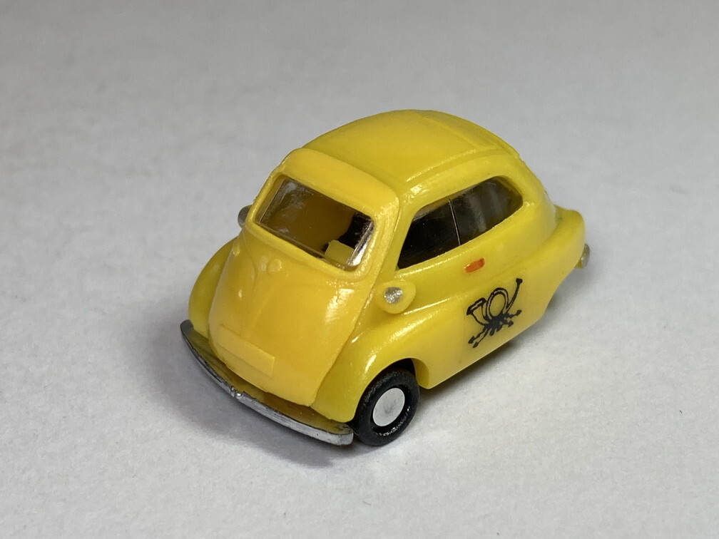 BMW イセッタ Isetta 郵便車 イエロー Yellow 1/87 全長約2.5cm - I.M.U. (W.Germany)_画像3