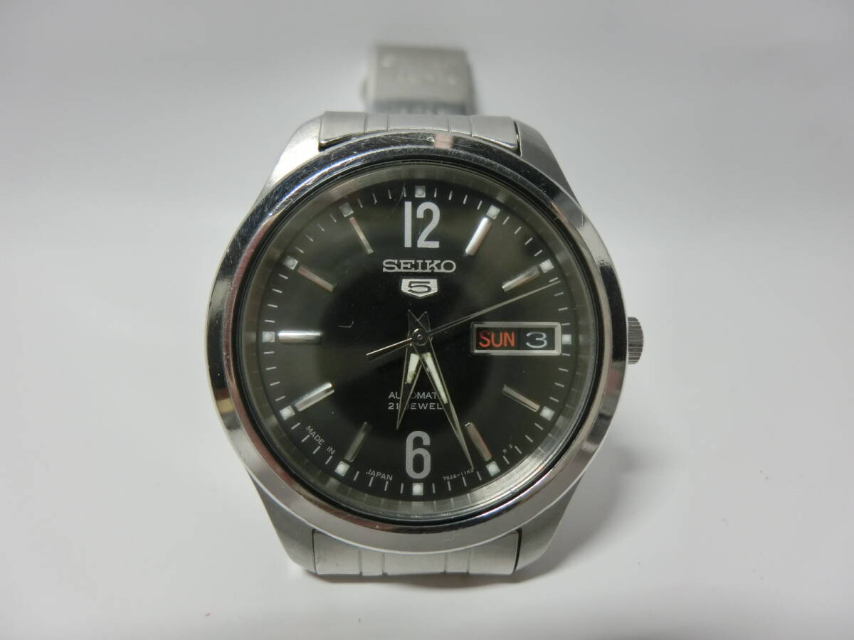 【ジャンク品】SEIKO セイコー5 7S26-03W0 AUTOMATIC 21JEWELS 自動巻き 裏スケルトン メンズ腕時計 ＜1092＞