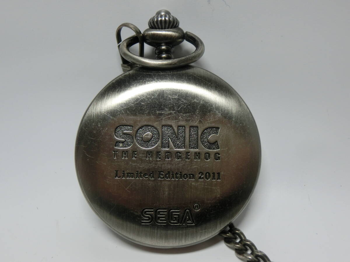 【№1105-O6004T】中古品：SONIC ソニック ザヘッジホッグ ２０周年記念 懐中時計 作動確認の画像5