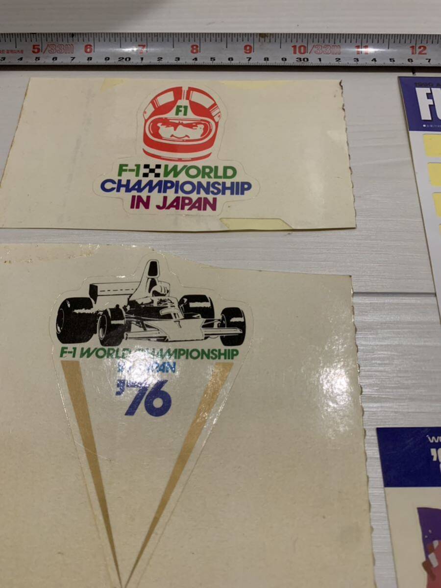 ステッカー色々 1976年F-1 1984年世界選手権 1988年1990年Fuji 1000km RACE 昭和レトロ 平成 ジャンクの画像2