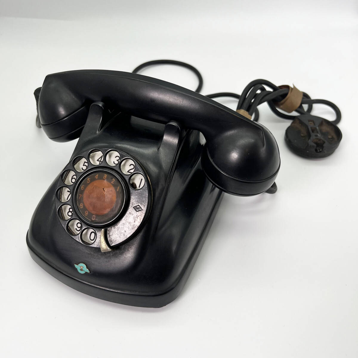  black telephone Oki Electric 4 number A automatic type telephone machine electro- electro- . company consumer electronics analogue antique Showa Retro 