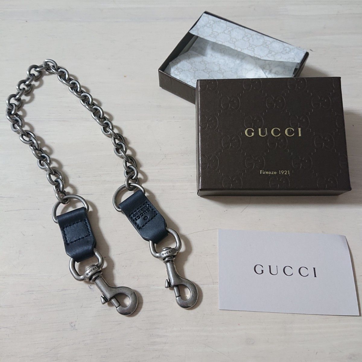 GUCCI (グッチ) ウォレットチェーン ブラック 全長約52cm メタル GUCCI (グッチ) ウォレットチェーン ブラック 全長約52cm メタル