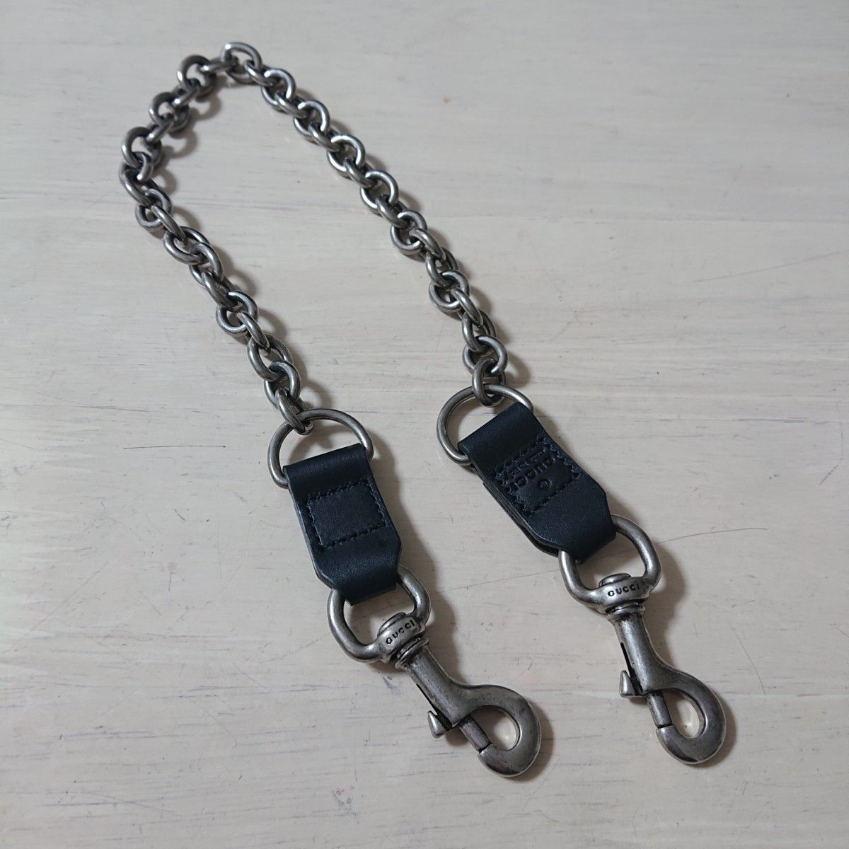 GUCCI (グッチ) ウォレットチェーン ブラック 全長約52cm メタル GUCCI (グッチ) ウォレットチェーン ブラック 全長約52cm メタル