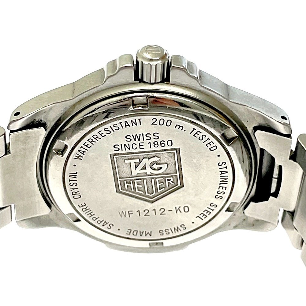 【1円スタート】TAG HEUER タグホイヤー WF1212-K0 プロフェッショナル SS ホワイト文字盤 クオーツ メンズ腕時計 251426_画像6