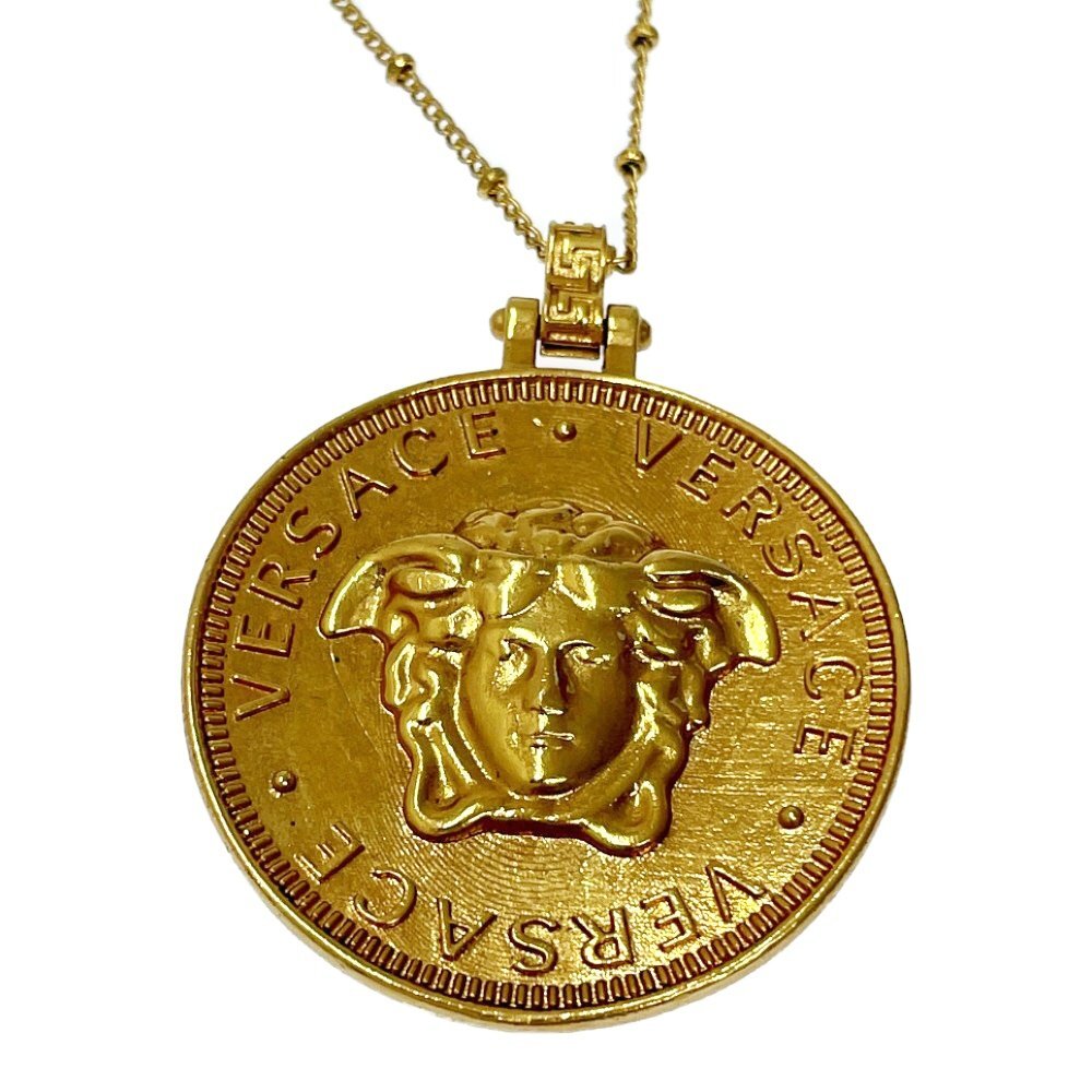 VERSACE Versace GPmete.-sa Logo necklace Gold 239124 necklace 