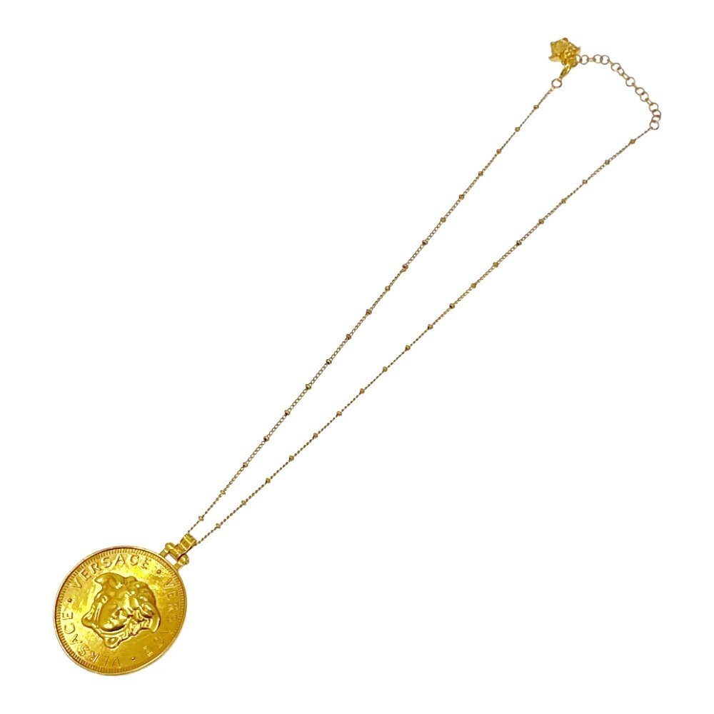 VERSACE Versace GPmete.-sa Logo necklace Gold 239124 necklace 