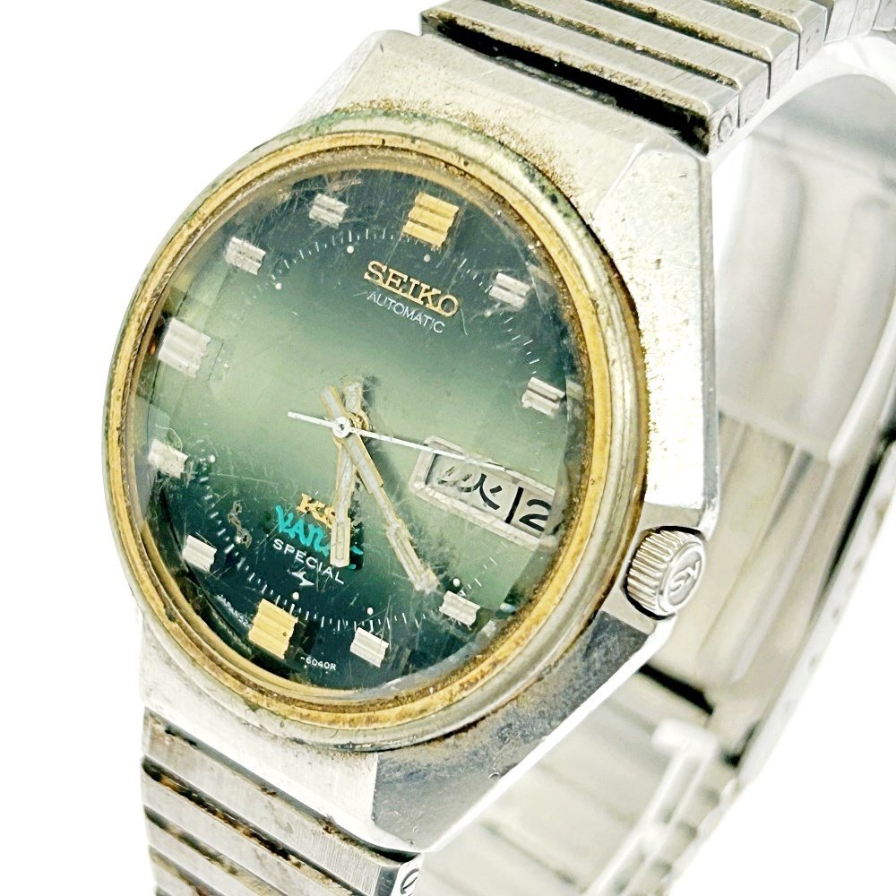 【1円スタート】SEIKO セイコー 5246-6030 キングセイコー バナック スペシャル SS グリーン文字盤 AT メンズ腕時計 ジャンク 254035_画像2