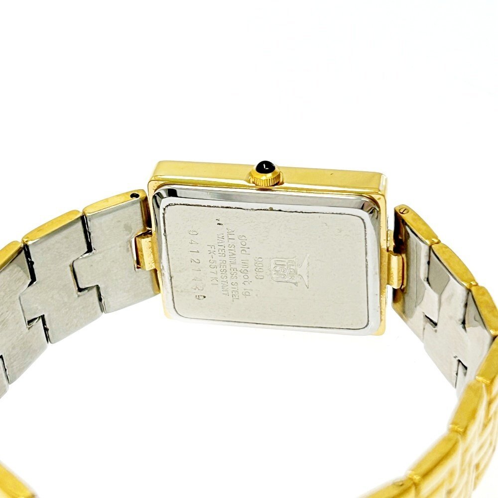 【1円スタート】ELGIN エルジン FK-557 FINE GOLD 999.9 インゴット 1g ゴールド文字盤 クオーツ ボーイズ腕時計 ジャンク 257109_画像6