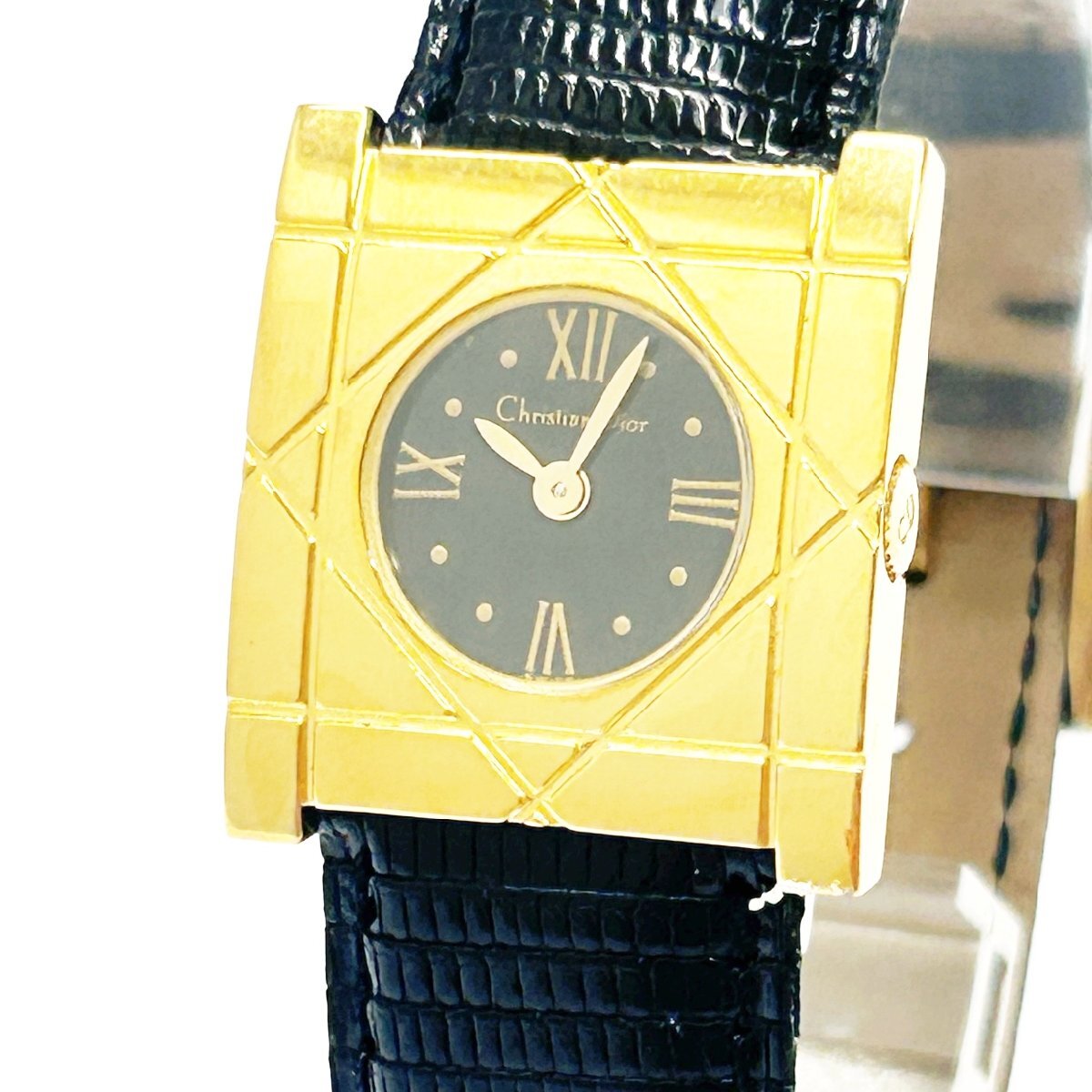 【1円スタート】【箱付き】Christian Dior クリスチャンディオール D82-150 カナージュ GP クオーツ レディース腕時計 ジャンク 253872_画像2