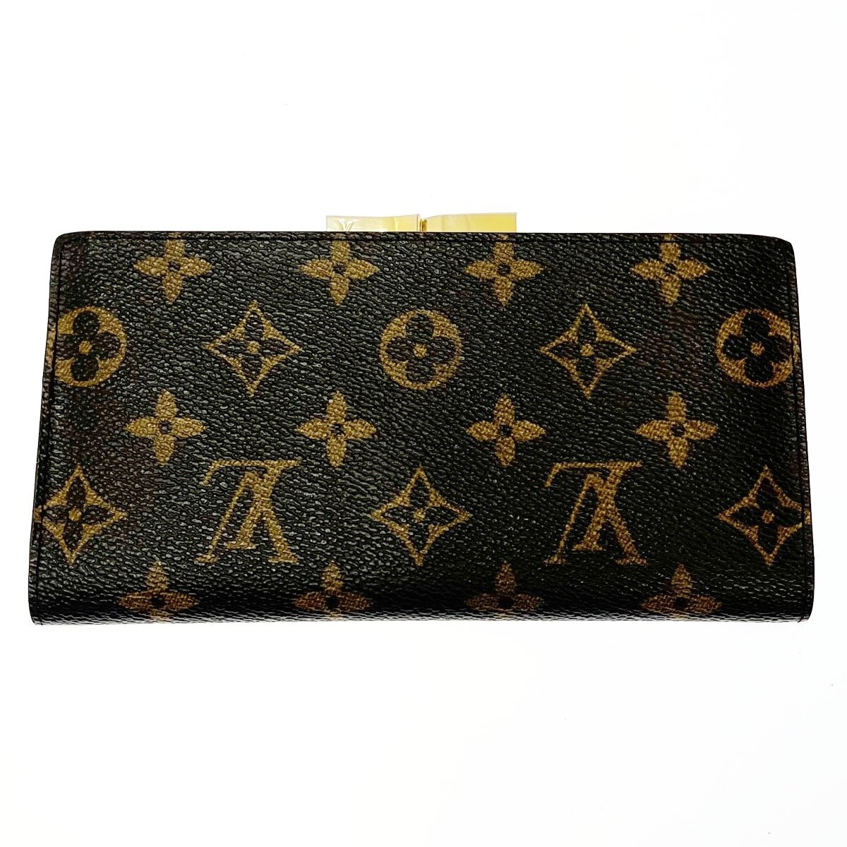 【1円スタート】【保存袋付き】LOUIS VUITTON ルイ・ヴィトン T61217 モノグラム コンチネンタルクラッチ がま口 二つ折り 長財布 256045_画像2