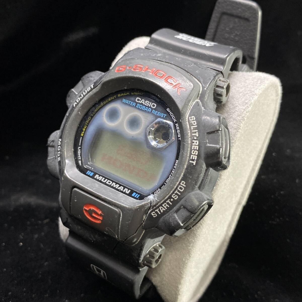 1円～ 6T50870224 CASIO カシオ G-SHOCK MUDMAN マッドマン 無限 HONDA DW-8400 QZ クォーツ メンズ 腕時計 ケース割れ ヒビ 現状品_画像1