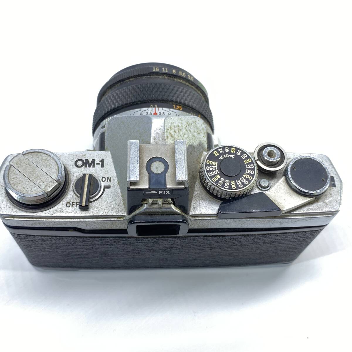 1円～ 6T30560324 OLYMPUS オリンパス フィルムカメラ OM-1 - OM-SYSTEM G.ZUIKO AUTO-W 1:3.5 f=28mm カメラ 撮影機器 通電動作未確認_画像4
