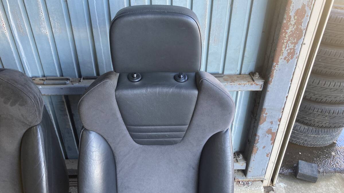 アウディ純正 RECARO ST-J 電動パワーシート ハーフレザー 2脚 動作確認済み 流用等に！の画像4