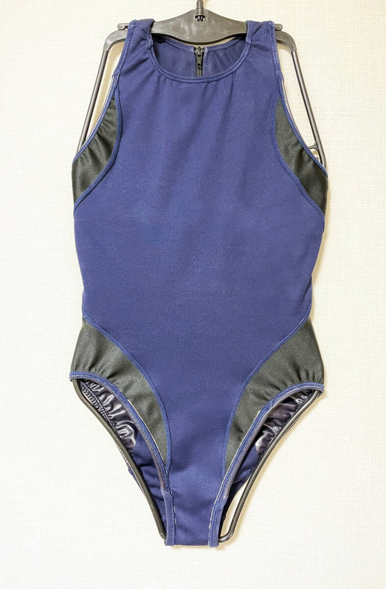 競泳水着 MIZUNO ミズノ ウォーターポロ 女子水球 ネイビー XLサイズ ハイレグ_画像3