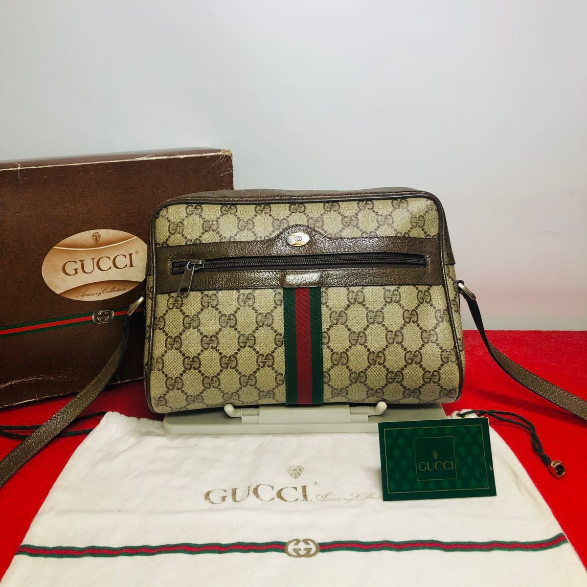 【極美品】GUCCI オールドグッチ　シェリーライン　ショルダーバッグ  デッドストック品