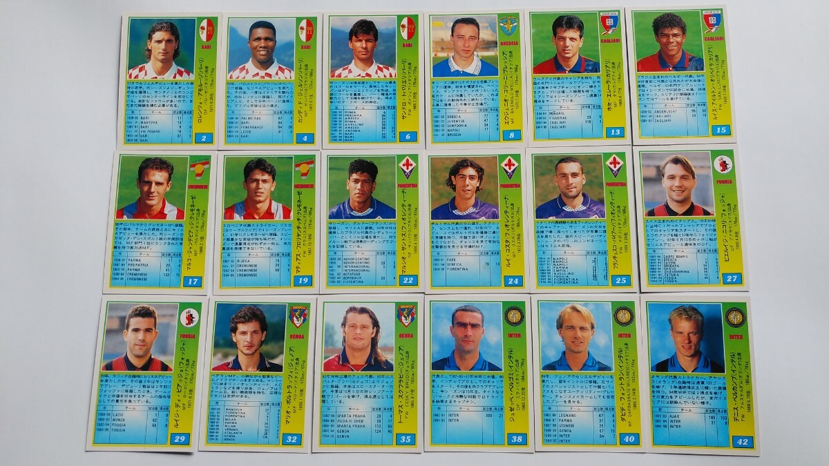 1995 Panini Calcio パニーニ カルチョ 95 セリエA 53枚 アソート サッカー カード デルピエロ マルディーニ デシャン バレージ ボバン 他_画像2