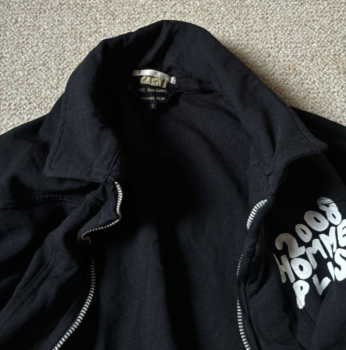 極美品 vintage archive comme des garcons homme plus コムデギャルソンオムプリュス ポリ縮絨 ブルゾン _画像5