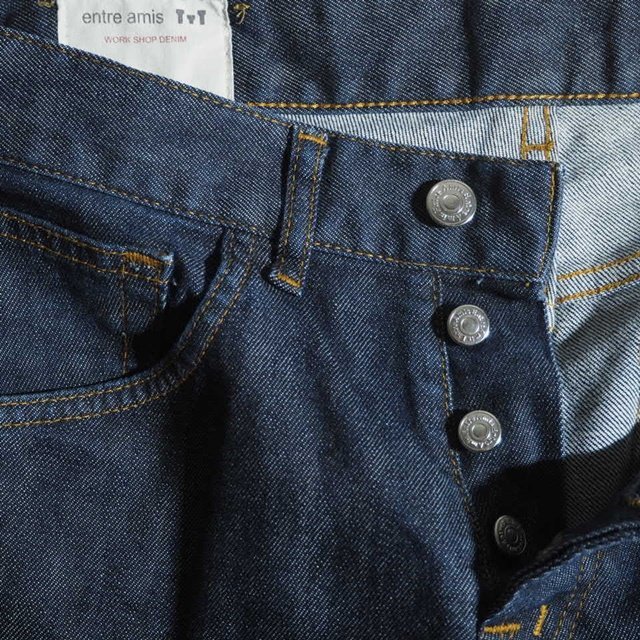 M6733f58　■entre amis アントレアミ■　WORK SHOP DENIM スリムストレート ストレッチ デニムパンツ ブルー 42 /メンズ シーズンレス_画像7