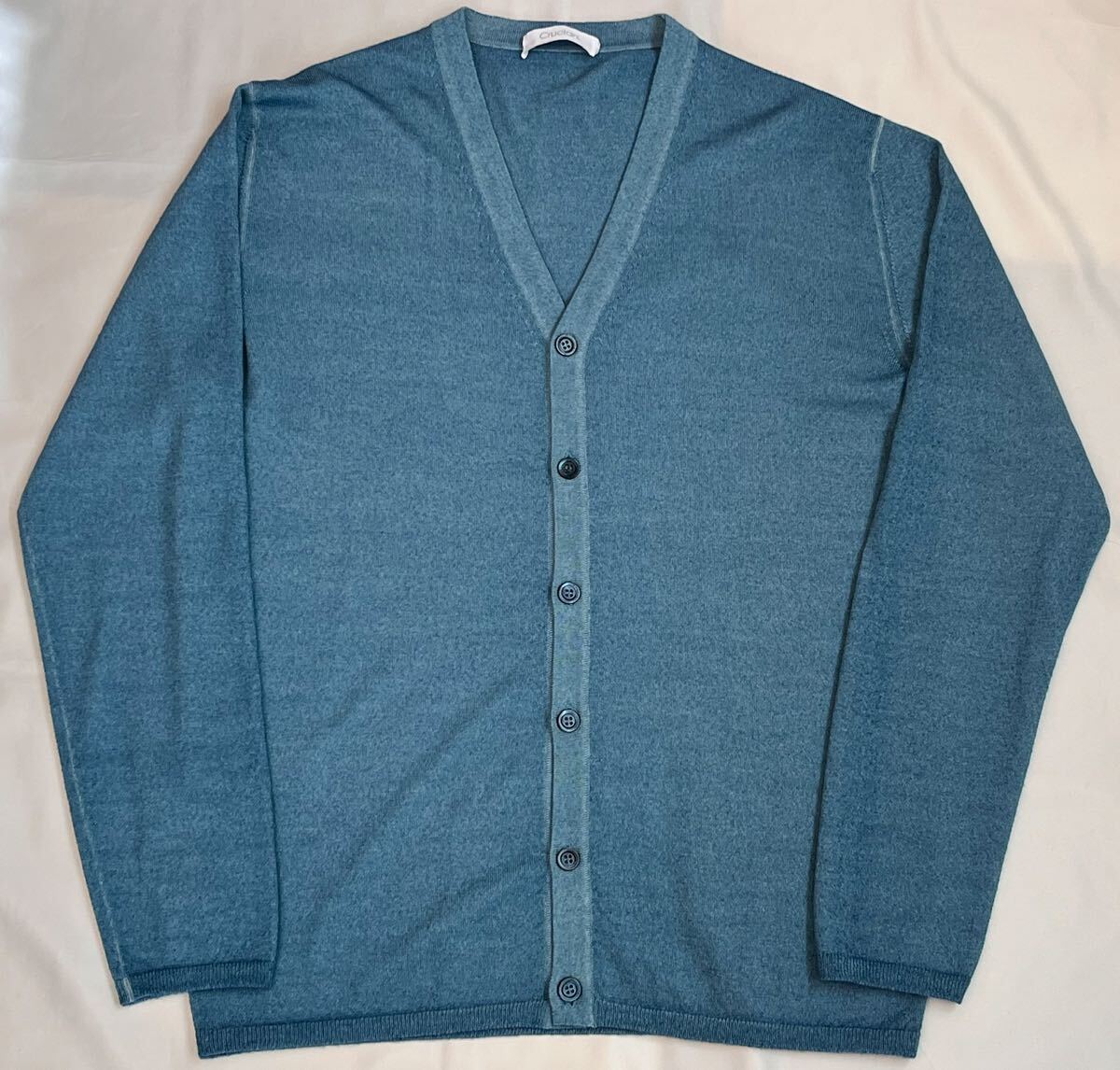 Cruciani クルチアーニ ニット カーディガン ウール 100% ブルー系 サイズ 52 L〜XL セーター イタリア製_画像2