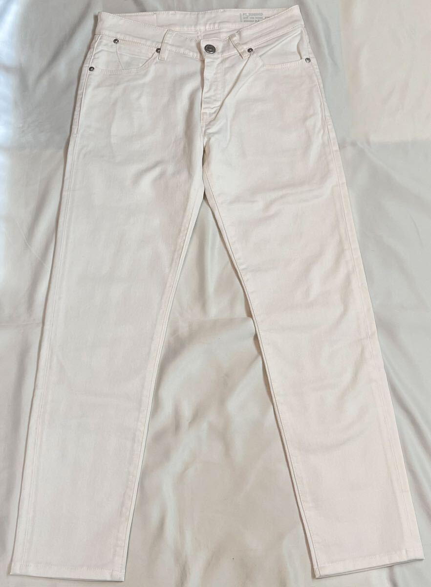 PT TORINO ピーティートリノ サイズ 29 XS〜S コットン パンツ ホワイト系 カラーパンツ デニム 綿_画像2
