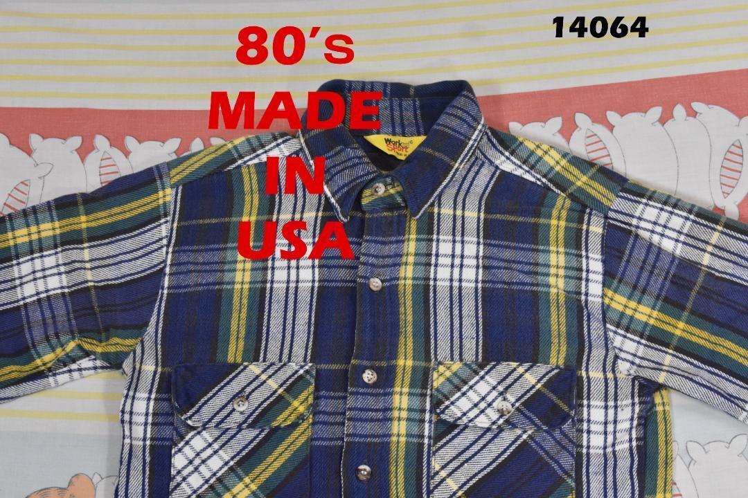 80’ｓ ネルシャツ 14064c USA製 ビンテージ 00 90 70 50_画像1