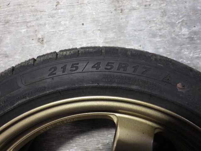 売り切り 215/45R17 17インチ 5穴 BS Prodrive 7.5J アルミホイール 3本 06-03-14-821 D-6-2 スリーアール長野_画像3