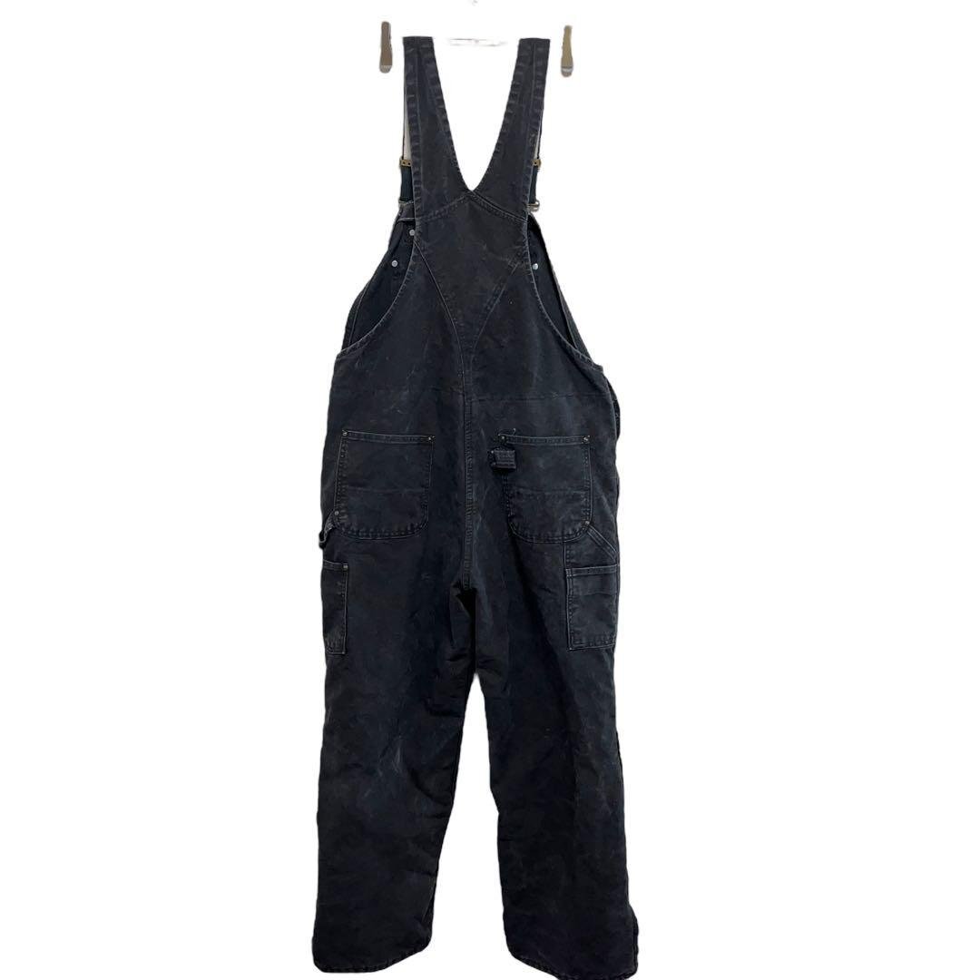 1 start Carhartt w38 America old clothes USA made Duck ground cotton inside overall black men's 